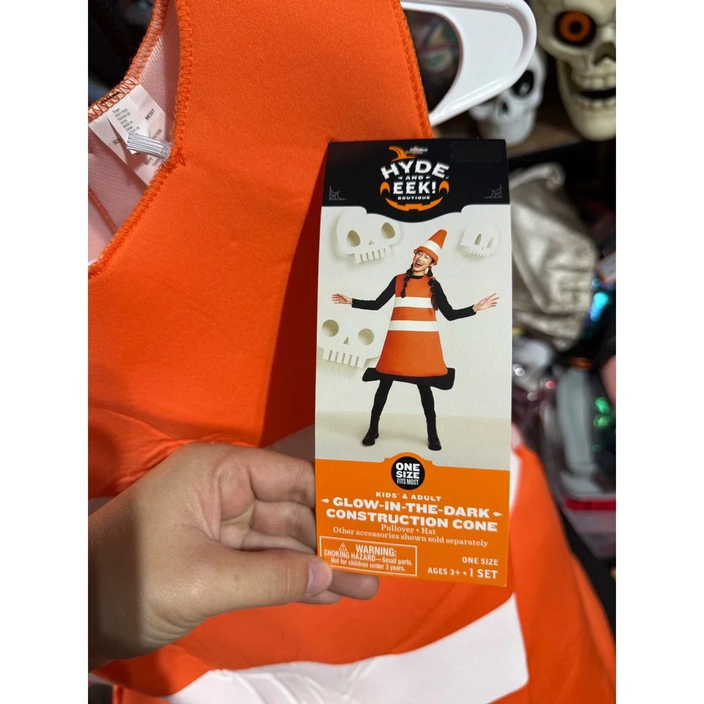 Hyde & Eek glow in the dark construction cone costume